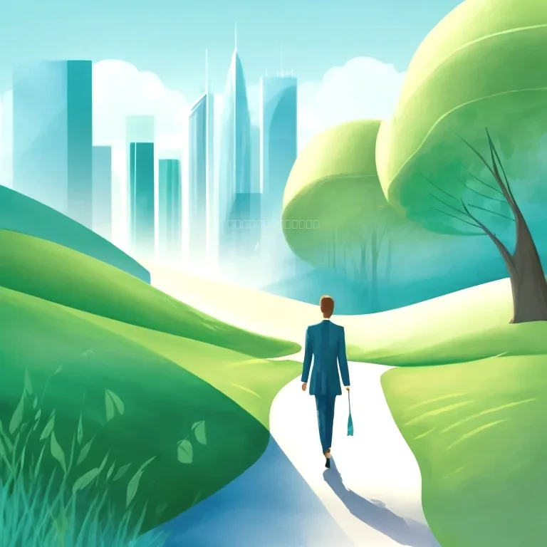 Artistic representation of a growth path